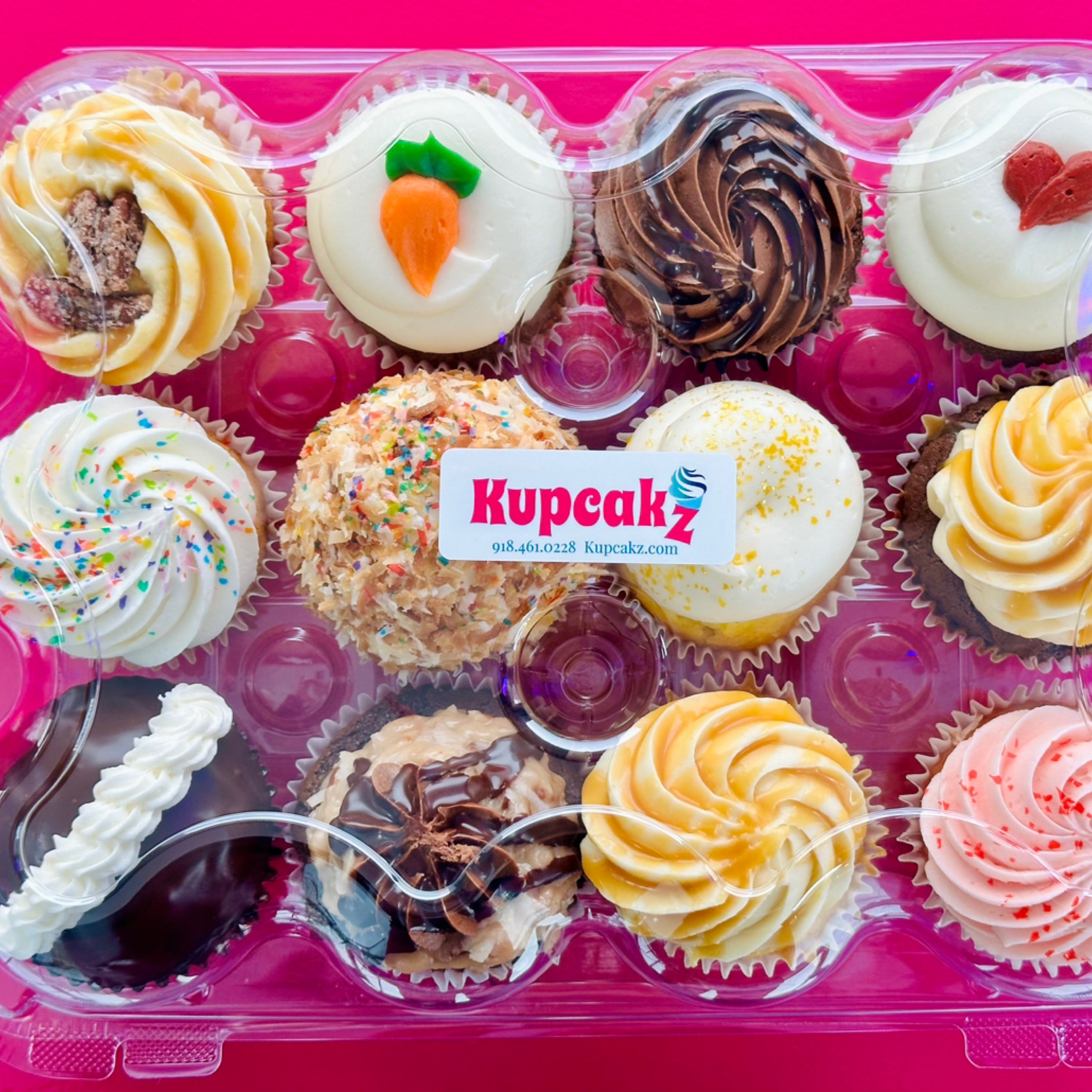 12 Pack Vegan Gluten Free Cupcake Assortment | Kupcakz